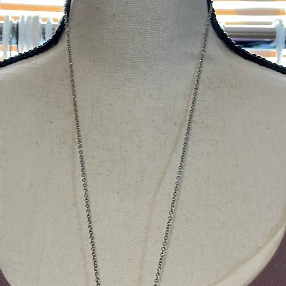 Unique Silver Necklace with Yellow and Turquoise Accents - Picture 9 of 10
